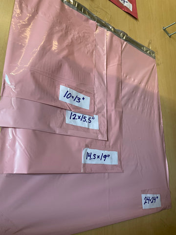 Pink, hot pink or black poly mailer